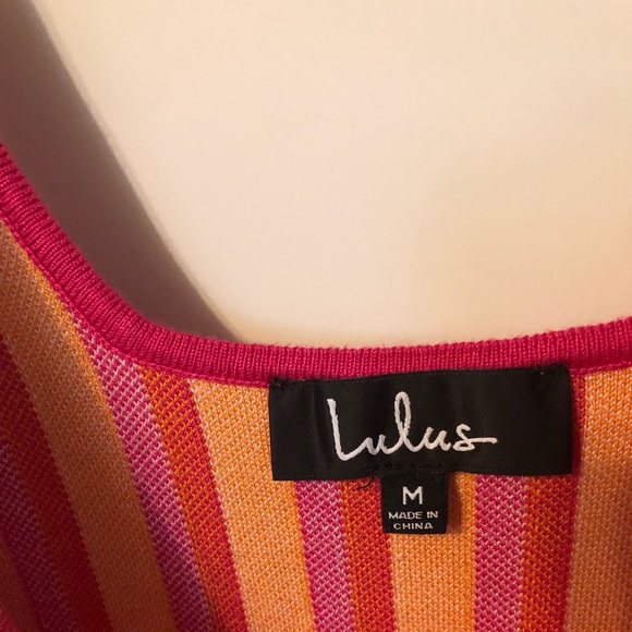 Nayeli Striped Sleeveless Bodycon Sweater Dress Sz Med - Picture 10 of 10